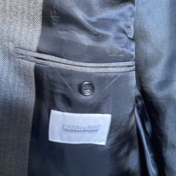 Joseph Feiss Men's Sport Coat Gray 42 R Blazer Two Button 100% Wool Executive - Picture 8 of 16